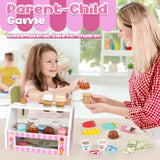 Dreamon Ice Cream Counter Playset for Kids, 38 PCS Wooden Ice Cream Set Shop for Toddlers 3-5, Toddler Pretend Play Toy, Christmas Birthday Gift for Boys and Girls