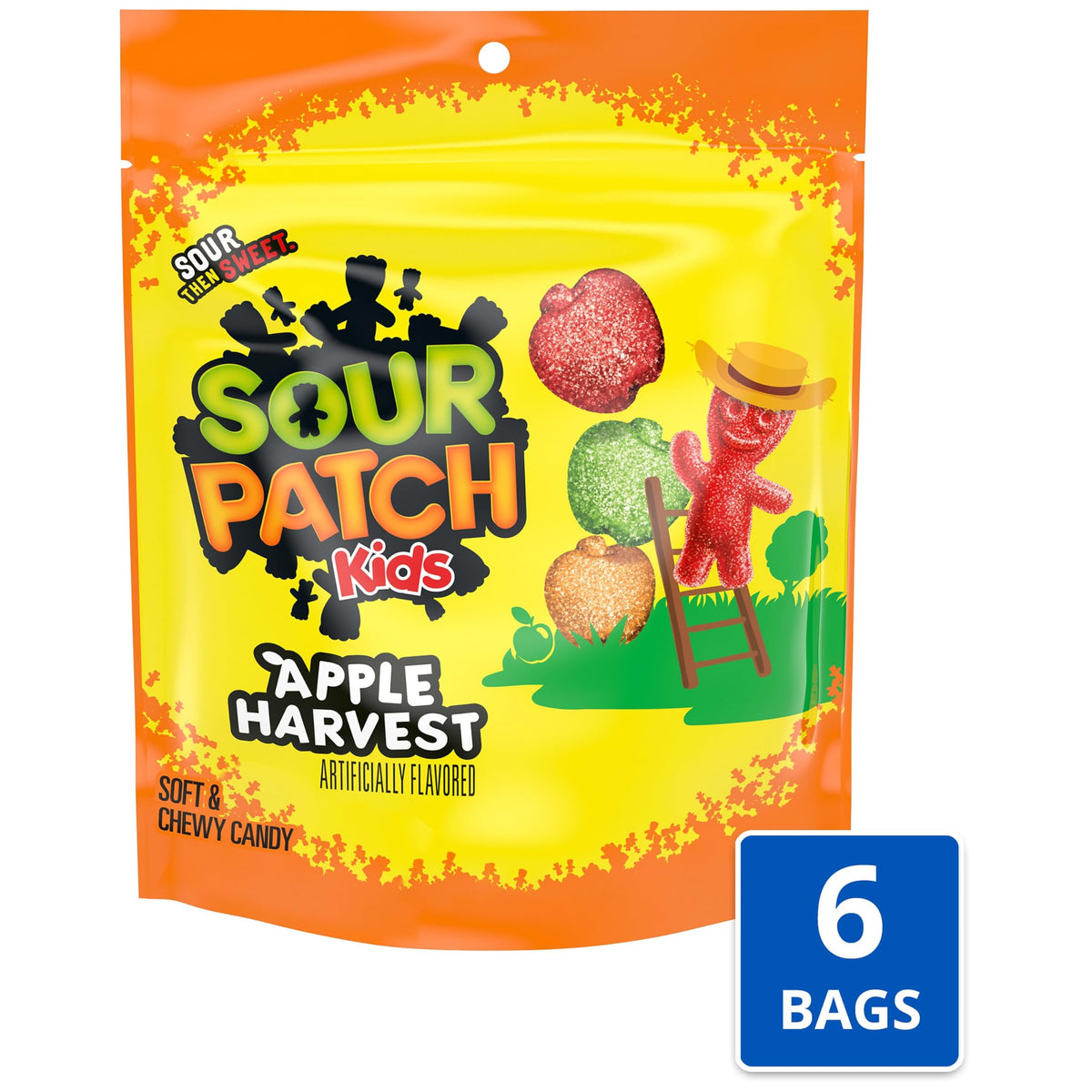 SOUR PATCH KIDS Apple Harvest Soft & Chewy Gummy Candy, 6 Bags