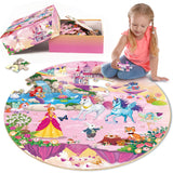 SYNARRY Unicorn Princess Mermaid Fairy Floor Puzzles for Kids Ages 3-5
