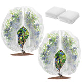 Homiton 2 Pack Fruit Tree Netting Bags with Zipper and Drawstring, 4 x 5ft Ultra Fine Mesh Garden Netting Plant Cover, Bird Netting for Blueberry Bushes, Fruit Trees, Flowers (White, 4 x 5 ft)