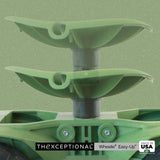 TheXceptional Wheelie Easy-Up | Wheeled Garden Stool with Handles Relieve Pain Getting Up and Down | Gardening Work-Seat with Wheels for Elderly Seniors | Made in USA by Vertex | Model EX530