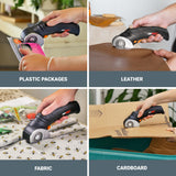 Worx Zipsnip Cordless Electric Scissors, Rechargeable Cardboard Box Cutter, 4V Powerful Fabric Scissors with 2 Safety Blades & Storage Bag WX082L.2