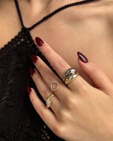 PAVOI 14K White and Yellow Gold Plated Mixed Metal Chunky Two Tone Wavy