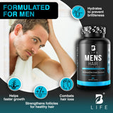 Men’s Hair Supplement – 60 Capsules – Biotin for Hair Growth Men – Hair Vitamins for Hair Loss for Men – Hair Supplements for Hair Growth with Collagen, Zinc, Selenium, Vitamins A,C,D,E – 30 Servings