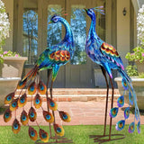 Kircust Metal Peacock Garden Statue and Sculpture,