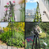 Garden Trellis, 47" Plant Trellis for Potted Plants Flowers Vegetables and Vines,Tomato Cage Tower,Garden Obelisk Trellis,Plant Support Stand for Climbing Plants Outdoor and Indoor-2 Pack