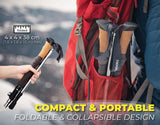 Trekology Trek-Z Cork Grip Collapsible Lightweight Hiking Trekking Poles