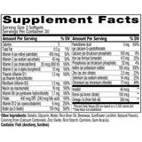 OLLY Ultra Women's Multi Softgels, Overall Health and Immune Support, Omega-3s, Iron, Vitamins A, D, C, E, B12, Daily Multivitamin, 30 Day Supply - 60 Count