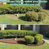 Landscape Edging, 3IN Tall Garden Edging Borders,Flexible Lawn Edging Border Kit,Mini Plastic Fence for Yard Flowerbeds,Grass (Brown, 3 in x 49 FT)