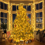 JMEXSUSS 168FT 600 LED Christmas Lights Outdoor Waterproof 8 Modes Warm White Christmas Tree Lights Plug in String Fairy Lights for Outside Indoor for Bedroom Wedding Party Holiday Xmas Decorations