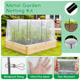 Metal Garden Netting Covers Kit, 6 Pack 2.6FT Poles, 10FTX13FT Mesh