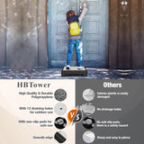 HBTower Step Stool, Mobility Step Stool for Adults & Seniors, Non-Slip Step Platform Indoor and Outdoor, Portable Step Riser, Safety Step for Car, Bedside, Office, Shower, Stairs, Grey