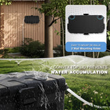 Flemoon Medium Outdoor Electrical Box, ETL Certified IP54 Waterproof Extension Cord Cover w/6 Cable Entry Ports, Weatherproof Connection Box for Power Strip, Timer, Plug, Holiday Lights, Black