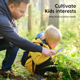 Microscope for Kids - Mini Pocket Handheld Microscope for Toddlers-STEM Educational Science Kit Toys for Christmas Birthday Gifts Toys for 5 6 7 8 9 10 11 12 Year Old Girls（Purple）