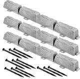 16 Pack Garden Landscape Edging Borders, Lawn Edging for Landscaping, No Dig Fencing Lawn Border, DIY Outdoor Patio Yard Balcony Landscaping, for Lawn Yard Pathway Divider 20 Ft Total