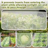 Woanger 2 Pack Garden Netting for Raised Beds Rectangular Pest Barrier with Hoops for Garden Protection Plant Mesh Netting with Drawstring Plants Vegetables Fruits Flowers(for 4x2x1 ft)