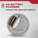 Kidde Smoke Detector, AA Battery Powered LED Status Lights, 85 dB Alarm, 5-inches, 20SDR, 1 Pack