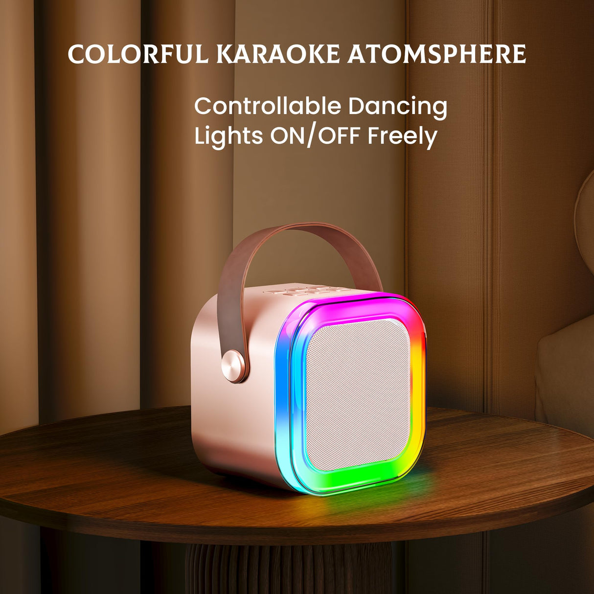 IROO Mini Karaoke Machine for Kids, 2025 TOP Toys Christmas Birthday Gifts Ideas for Girls Ages 4, 5, 6, 7, 8, 9, 10, 12+ Years Old, Portable MP3 Player with 2 Wireless Mics for Party