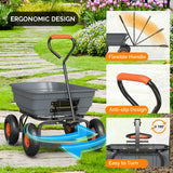 VINGLI Dump Cart Wagon, 440LBS Quick-Release Dump Wheelbarrow, All-Terrain 10" Tires Garden Wagon for Yard, Lawn and Outdoor Use