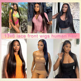Arsola 30 Inch 13x6 Lace Front Wigs Human Hair 180 Density Straight Human Hair Wigs Pre Plucked 13x6 HD Frontal Lace Straight Glueless Wigs For Women