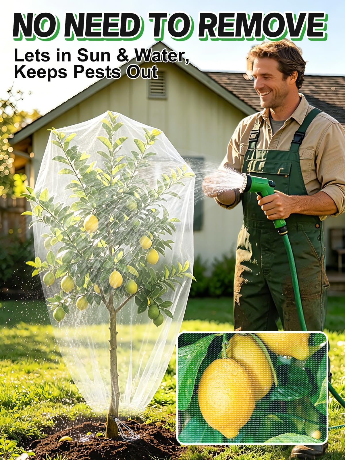 6pcs 4ft x 5ft Insect Bird Netting for Garden - Ultra-Fine Blueberry Bush Netting Cover with Drawstring for Garden Protection Flower Tomato, Plant Protectors from Animals