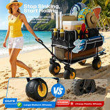 VELUVIA 400L Double Decker Beach Wagon with Big Balloon Wheels for Sand