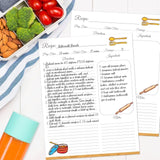 LuBudingJoy Recipe Binder 8.5x11 3 Ring, Recipe Book to Write in Your own Recipes, Family Recipe Binder Full Page with Plastic Sleeves for Christmas Gifts (Oyster White)