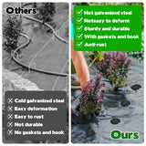 250 Packs Garden Stakes Staples 6 inch Landscape Fabric Pins Lawn 150Pcs U Shaped Galvanized Staples Ground Stakes Landscaping Pins and Plastic Fixing Gasket for Irrigation Hoses Plant Cover