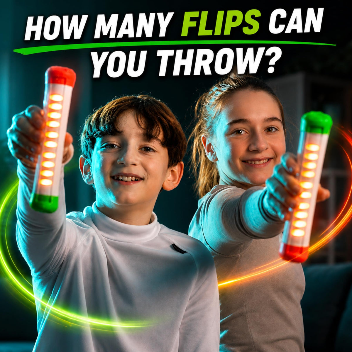 Stickflip How Many Flips can You Throw? | Electronic Flip Challenge Game | Auto-Counting Skill Toy for Kids, Teens & Adults | 10 Games Each with a High Score to Beat | Fun Gift & Party Game Ages 8+