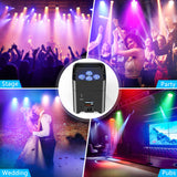 Battery Powered Uplights Rechargeable Par Can 6x18W RGBWA+UV LED Uplight 9600 mAh APP/Remote/DMX512 Control Stage Lights Uplighting Indoor for Wedding DJ Church Christmas Dance