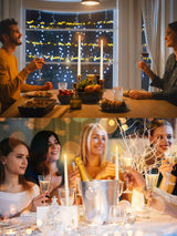 Funtery 48 Pcs Flameless LED Taper Candles 11 Inch Battery Operated Candles Bulk LED Candlesticks Fake Candle Flickering Flames for Christmas Church Wedding Party (Ivory, Classic)