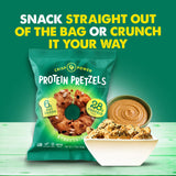 Crisp Power Protein Pretzels, Everything, High Protein Vegan Keto Snack, 28 G Plant Based Protein, Low Carb Crunchy Pretzel Snacks, Sugar Free, No Seed Oils, 1.75 oz Bags, 6 Pack