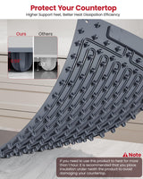 Extra Large Food Warming Mat for Countertop (XXL 36”x16”) - Full-Surface Heating Pad with 4 Temps Settings, Ideal for Buffet Party Food Warmer, Roll-Up Electric Warming Tray for All Gathering, Gray