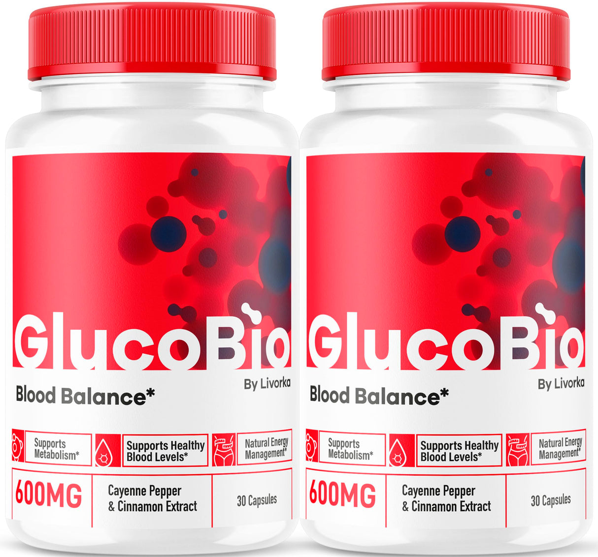 (2 Pack) GlucoBio Capsules - Official Gluco Bio Support Pills, Advanced Formula for Overall Balance, GlucoBio Pills, GlucoBio Supplement, Glucovio Reviews, 60 Capsules for 2 Months
