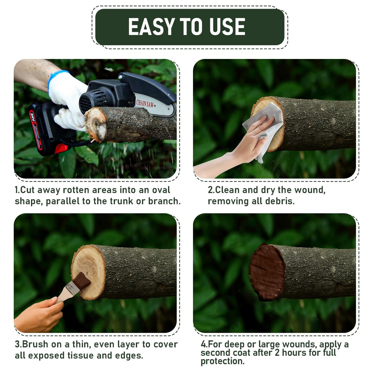 Tree Wound Sealer & Dressing, 500g Tree Pruning Sealer for Cut, Damaged Bark, Grafting – Effective Tree Repair Sealant for Shrub, Bonsai, Rose, Orchard | Horticulture Grade Seal Formula