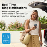 Kidde Smart Smoke and Carbon Monoxide Detector, Ring App Enabled for Real-Time Notifications, Hardwired Alarm, AA Backup Battery