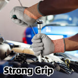 Schwer 12 Pair ANSI A5 Cut Resistant Work Gloves, Cut Proof Gloves with PU Coating, Used for Metal Fabrication, WoodWorking, Construction, Non Slip, Durable, Non PFAS，L