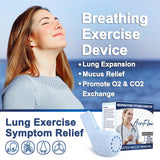 Mucus Clearance and Lung Expansion Device, Flutter Valve Mucus Removal Device, Lung Exerciser Device for Lung Strengthener, Breathing Exercise Device for Lungs (Light Blue)