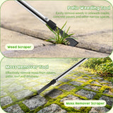 PIMEKOY Crack Weeder Tool Set, 3 Different Weed Remover Tool Head for Paver