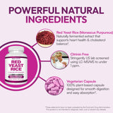 Arazo Nutrition Red Yeast Rice Extract 1200 MG Per Serving – Citrinin Free Supplement – Vegetarian 120 Capsules
