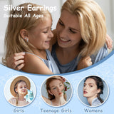 YADOCA 𝟵𝟮𝟱 𝗦𝘁𝗲𝗿𝗹𝗶𝗻𝗴 𝗦𝗶𝗹𝘃𝗲𝗿 Earrings for Girls Women