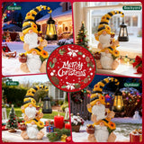 QZZP Solar Bee Garden Gnomes with LED Lantern – Waterproof Stacked Outdoor Decor for Yard, Patio – Unique Gnome Gift for Women, Mom, Grandma (Christmas Decor, Outdoor Statues)