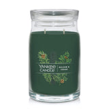 Yankee Candle Balsam & Cedar Scented Signature 20oz Large Jar 2-Wick Candle Over 60 Hours of Burn Time Christmas | Holiday