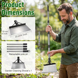 Nisuez Garden Cleaning Shovel, 64" Long Handle Heavy Duty Multifunctional Flat Shovel, Metal Floor Scraper Tool for Weeding, Scraping Moss, Ice & Snow Removal,Edger for Sidewalk, Driveway & Garden