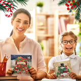 Saillong 12 Pack Vintage Christmas Diamond Painting Greeting Card Kits DIY Retro Christmas Diamond Art Cards with Envelopes Xmas 5D Rhinestones Painting for Adults DIY Craft Family Friend Xmas Gifts