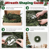26" Christmas Norfolk Pine Wreath for Front Door (1, Wreath)