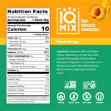 IQMIX Hydration Electrolyte Powder – 4-in-1 Formula for Hydration, Mental Clarity, Mood and Recovery – Sugar-Free Drink Mix, Keto, Magnesium L-Threonate, Lion’s Mane – 40 Count Peach Mango