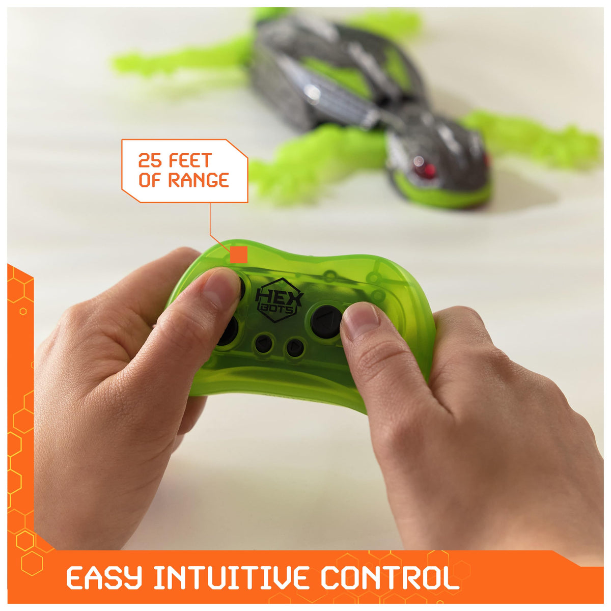 HEX BOTS Wall Crawler Gecko Rechargeable Remote Control Toy
