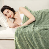 Aganear Fleece Throw Blanket - Cozy Soft Lightweight Fuzzy Throw Blanket for Women Portable Throw Blankets for Couch, Warm Present for Birthday, Christmas, Halloween, Housewarming(50"x60", Sage Green)