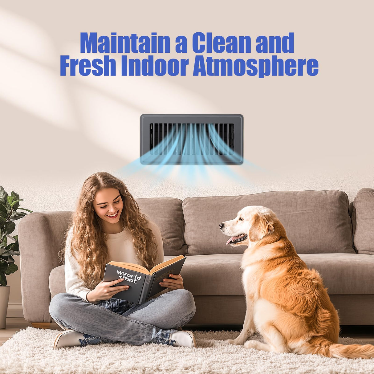 4x10 Floor Register, Floor Vent Covers for Home Floor, Sidewall, Heavy Duty Steel Walkable Floor Grates, Adjustable Air Vent Covers Rust Proof Finish, 4" x 10'' Floor Vent, 6 Pack, Gray